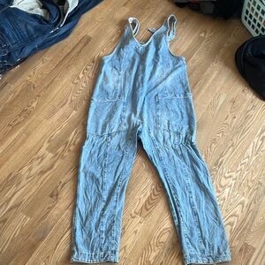 Women's Light Blue Denim Jumpsuit